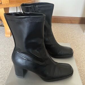 AEROSOLES Black Heeled Boots for Women